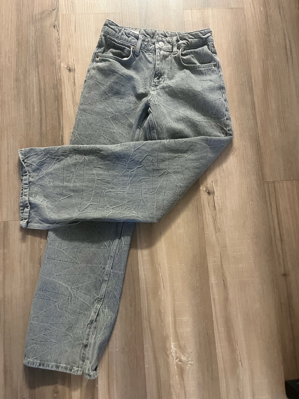 Zara Light Wash Gray Kids Jeans